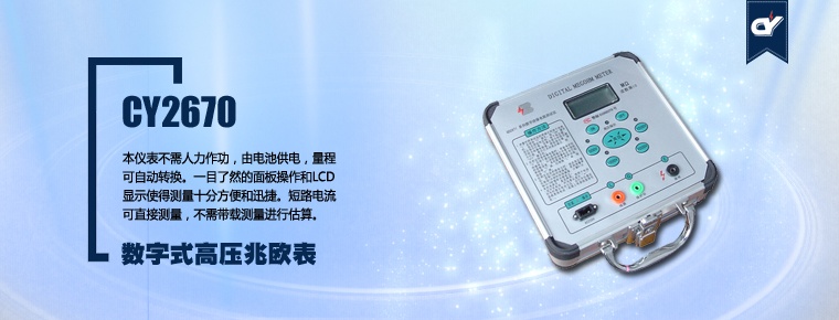 CY2670 數(shù)字式高壓兆歐表